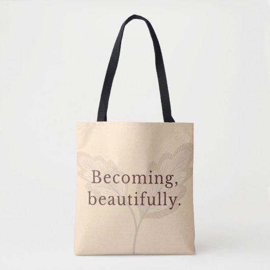 Minimalist Neutral Tote Bag | Modern Feminine Gift トートバッグ (正面)