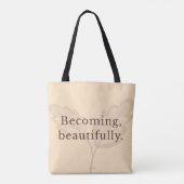 Minimalist Neutral Tote Bag | Modern Feminine Gift トートバッグ (裏面)