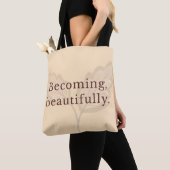 Minimalist Neutral Tote Bag | Modern Feminine Gift トートバッグ (クローズアップ)