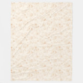 Minimalist Neutral Wildflower フリースブランケット (正面)