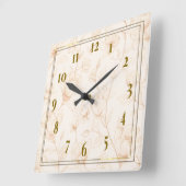 Minimalist Neutral Wildflower Wall Clock スクエア壁時計 (傾斜)