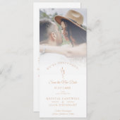 Minimalist New Date Botanical Postponed Wedding セーブザデート (正面/裏面)