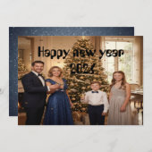 Minimalist New Year's Card: Sending Calm シーズンカード (正面/裏面)