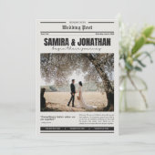 Minimalist Newspaper Wedding Program Document  (スタンド正面)