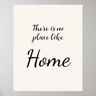 Minimalist No Place Like Home White ポスター