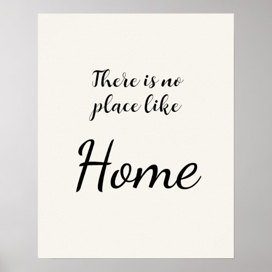Minimalist No Place Like Home White ポスター (正面)
