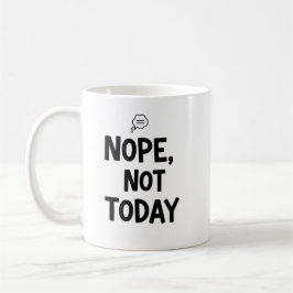 Minimalist Nope Not Today Thought Bubble コーヒーマグカップ