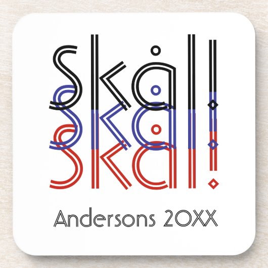 Minimalist Norway Skål! | 記念の品 コースター (正面)