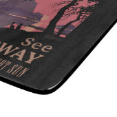 Minimalist Norway Sunset Poster - Mountain Fjord カッティングボード (角)