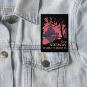 Minimalist Norway Sunset Poster - Mountain Fjord 缶バッジ (インサイチュ)