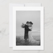 Minimalist Nothing Fancy Just Love Photo Wedding 招待状 (裏面)