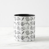 Minimalist Nurse Life Pattern Two-Tone Coffee Mug マグカップ (中央)
