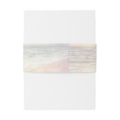 Minimalist Ocean Sunset Beach Wedding 招待状ベリーバンド (裏面例)
