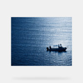 Minimalist Ocean Wall Art Fisherman Blue アクリルサイン (正面)