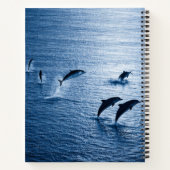 Minimalist Ocean Wall Art Fisherman Blue ノートブック (裏面)