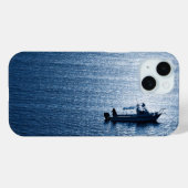 Minimalist Ocean Wall Art Fisherman Blue Case-Mate iPhoneケース (裏面 (横))