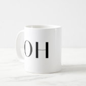 Minimalist OH Typography Mug | Modern OMAÏA HOME C コーヒーマグカップ (正面左)