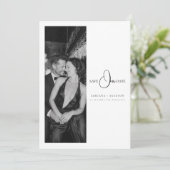 Minimalist Old Money Wedding Photo Save the Date セーブザデート (スタンド正面)