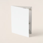 Minimalist Olive Green & Cream Wedding Invitation  箔カード (正面)