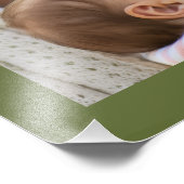 Minimalist Olive Green Custom Photo Mom Keepsake フォトプリント (角)