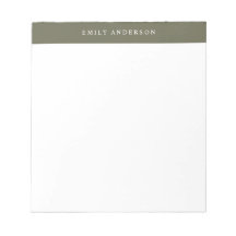 Minimalist Olive Green Elegant Monogram