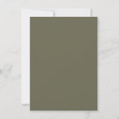 Minimalist Olive Green Elegant Script Custom name ノートカード (裏面)