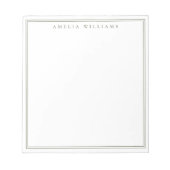 Minimalist Olive Green Monogram Two Border ノートパッド (正面)