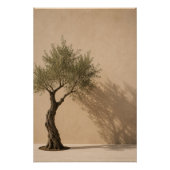 Minimalist Olive Tree Wall Art Poster ポスター (正面)