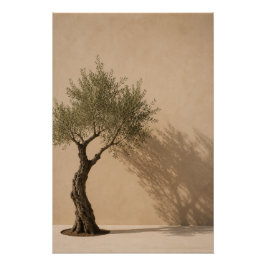 Minimalist Olive Tree Wall Art Poster ポスター