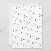 Minimalist One  Custom Photo First Birthday 招待状 (裏面)