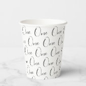 Minimalist One First Birthday 紙コップ (裏面)