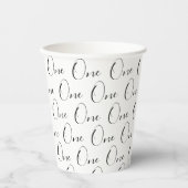 Minimalist One First Birthday 紙コップ (正面)