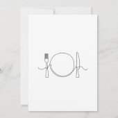 Minimalist One Line Art Ramadan Iftar Dinner 招待状 (裏面)