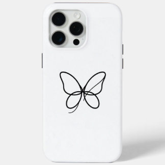 Minimalist One Line Butterfly iPhone Case 15 Pro Maxケース