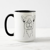Minimalist One Line Camel Face Mug – Modern Contin マグカップ (左)