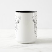 Minimalist One Line Camel Face Mug – Modern Contin マグカップ (中央)