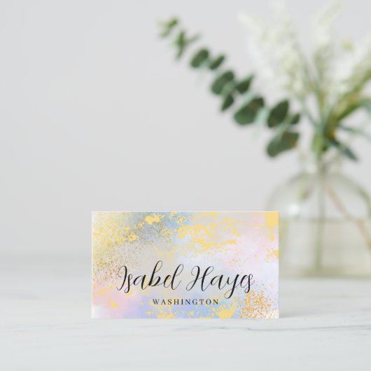 Minimalist Opal Stone Elegant Modern 名刺 (スタンド正面)