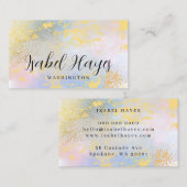 Minimalist Opal Stone Elegant Modern 名刺 (正面/裏面)