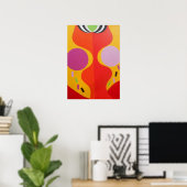Minimalist Orange and Yellow Art Print ポスター (ホームオフィス)