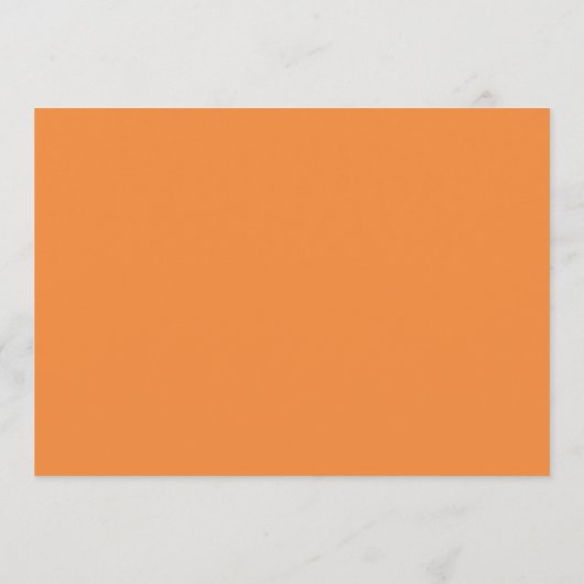 Minimalist Orange Border Personalized Script ノートカード (裏面)