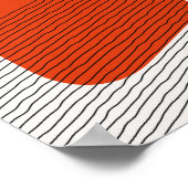 Minimalist Organic Shape and Line Art Abstract ポスター (角)