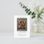 Minimalist Orthodox Christian Memorial Prayer Card プレイスカード (スタンド正面)