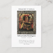 Minimalist Orthodox Christian Memorial Prayer Card プレイスカード (正面)