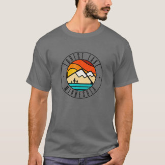 Minimalist Outdoors Forest Lake Minnesota MN Tシャツ