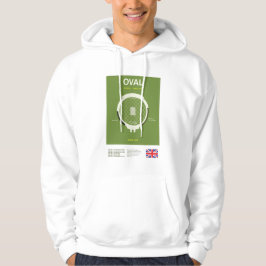 Minimalist Oval Cricket Ground Line Print Hoodie パーカ