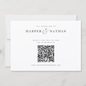 Minimalist Overlay Photo QR Code Wedding 招待状 (裏面)