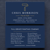 Minimalist Painter Navy Blue Gold Modern 名刺