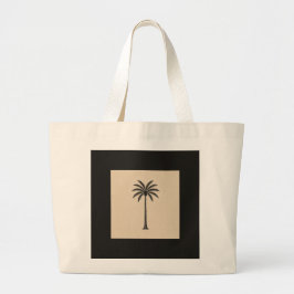 Minimalist Palm Tree Terracotta Elegant Tote Bag ラージトートバッグ