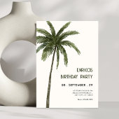Minimalist palm tree tropical 招待状