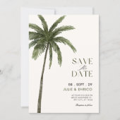 Minimalist palm tree wedding  セーブザデート (正面)